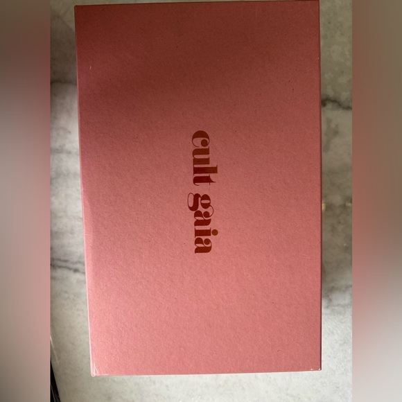 Cult Gaia Zuma 100mm Metallic Sandal Block Heel Size 38.5 - Picture 7 of 15